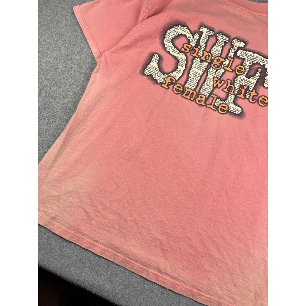 Vintage Chely Wright Single White Female T Shirt Men XL Pink Graphic Music - Picture 9 of 9